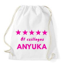 PRINTFASHION 5 CSILLAGOS ANYUKA - Sportzsák, Tornazsák - Fehér tornazsák