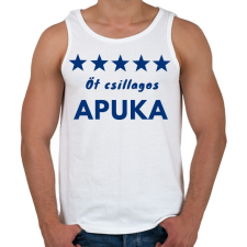 PRINTFASHION 5 CSILLAGOS APAUKA - Férfi atléta - Fehér atléta, trikó