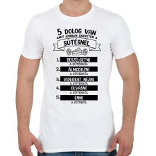 PRINTFASHION 5 dolog van amit jobban szeretek a sütésnél - Férfi póló - Fehér férfi póló