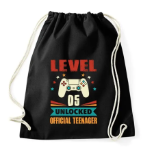 PRINTFASHION 5 éves gamer - Sportzsák, Tornazsák - Fekete tornazsák