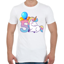 PRINTFASHION 5 éves Unikornis hercegnőknek! - Férfi póló - Fehér férfi póló