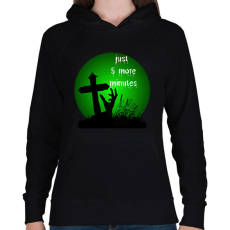 PRINTFASHION 5 perc - Női kapucnis pulóver - Fekete