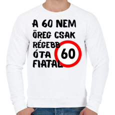PRINTFASHION 60 éves Fekete. - Férfi pulóver - Fehér