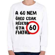 PRINTFASHION 60 éves Fekete. - Gyerek pulóver - Fehér gyerek pulóver, kardigán