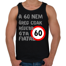 PRINTFASHION 60 éves Szürke. - Férfi atléta - Fekete atléta, trikó