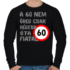 PRINTFASHION 60 éves Szürke. - Férfi pulóver - Fekete