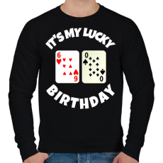 PRINTFASHION 60 POKER SZÜLINAP - Férfi pulóver - Fekete