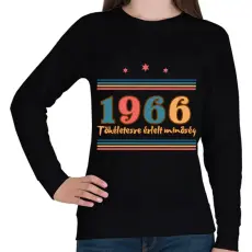 PRINTFASHION 60 Szülinap tökéletes 1966 - Női pulóver - Fekete