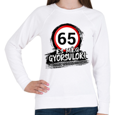 PRINTFASHION 65 és még gyorsulok - Női pulóver - Fehér női pulóver, kardigán