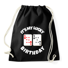 PRINTFASHION 65 POKER SZÜLINAP - Sportzsák, Tornazsák - Fekete tornazsák