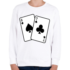 PRINTFASHION 67 kártya - Gyerek pulóver - Fehér gyerek pulóver, kardigán