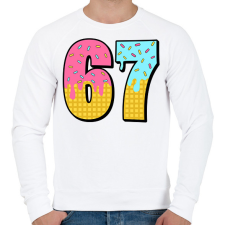 PRINTFASHION 67 meme - Férfi pulóver - Fehér férfi pulóver, kardigán