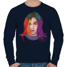 PRINTFASHION 69 Tekashi 69 - Férfi pulóver - Sötétkék