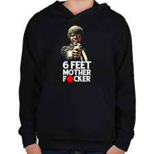 PRINTFASHION 6 feet - Gyerek kapucnis pulóver - Fekete gyerek pulóver, kardigán