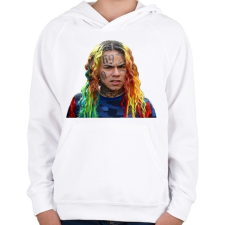 PRINTFASHION 6ix9ine - Gyerek kapucnis pulóver - Fehér gyerek pulóver, kardigán