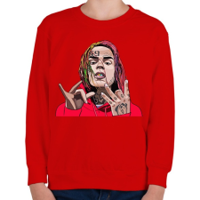 PRINTFASHION 6ix9ine Tekashi - Gyerek pulóver - Piros gyerek pulóver, kardigán