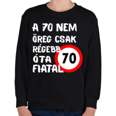PRINTFASHION 70 éves Fehér. - Gyerek pulóver - Fekete