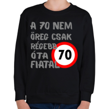 PRINTFASHION 70 éves Szürke. - Gyerek pulóver - Fekete gyerek pulóver, kardigán