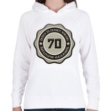 PRINTFASHION 70 - Női kapucnis pulóver - Fehér női pulóver, kardigán