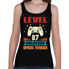 PRINTFASHION 7 éves gamer - Női atléta - Fekete női trikó