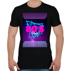 PRINTFASHION 80-as évek - Férfi póló - Fekete