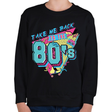 PRINTFASHION 80-as évek - Gyerek pulóver - Fekete