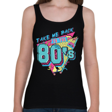 PRINTFASHION 80-as évek - Női atléta - Fekete