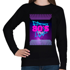 PRINTFASHION 80-as évek - Női pulóver - Fekete