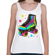 PRINTFASHION 80-as évek retro görkorcsolya neon - Női atléta - Fehér női trikó