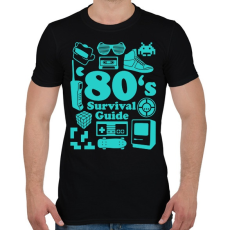 PRINTFASHION 80-as évek túlélő cuccai - Férfi póló - Fekete