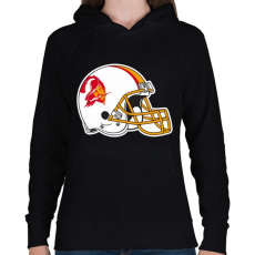 PRINTFASHION 80's Buccaneers Helmet - Női kapucnis pulóver - Fekete