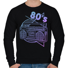 PRINTFASHION 80's - Férfi pulóver - Fekete