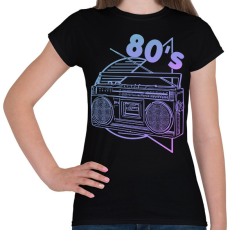 PRINTFASHION 80's - Női póló - Fekete