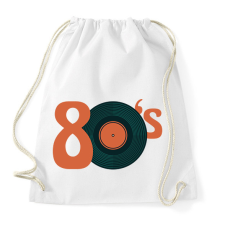 PRINTFASHION 80as évek - Sportzsák, Tornazsák - Fehér tornazsák