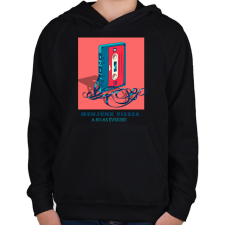 PRINTFASHION 80S - Gyerek kapucnis pulóver - Fekete gyerek pulóver, kardigán