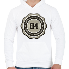 PRINTFASHION 84 - Férfi kapucnis pulóver - Fehér férfi pulóver, kardigán