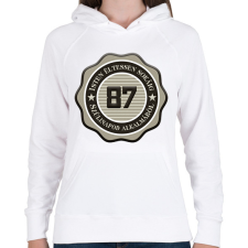 PRINTFASHION 87 - Női kapucnis pulóver - Fehér női pulóver, kardigán