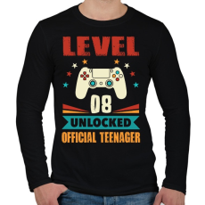 PRINTFASHION 8 éves gamer - Férfi hosszú ujjú póló - Fekete