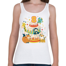 PRINTFASHION 8 éves - Női atléta - Fehér női trikó