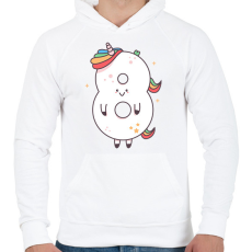 PRINTFASHION 8 éves unikornis - Férfi kapucnis pulóver - Fehér