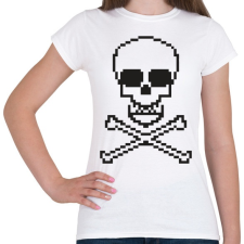 PRINTFASHION 8bit koponya - Női póló - Fehér női póló