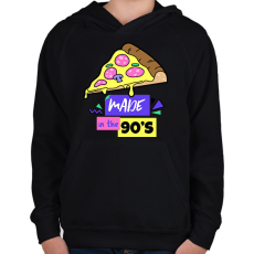 PRINTFASHION 90-es évek - Gyerek kapucnis pulóver - Fekete
