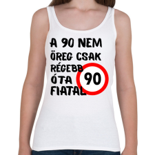 PRINTFASHION 90 éves fekete - Női atléta - Fehér női trikó