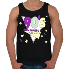 PRINTFASHION 90's disco - Férfi atléta - Fekete