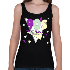 PRINTFASHION 90's disco - Női atléta - Fekete női trikó
