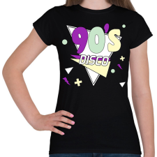 PRINTFASHION 90's disco - Női póló - Fekete női póló