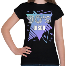 PRINTFASHION 90's disco - Női póló - Fekete