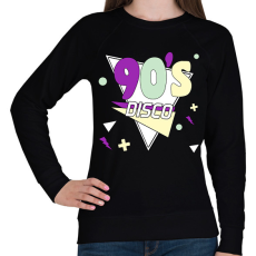 PRINTFASHION 90's disco - Női pulóver - Fekete