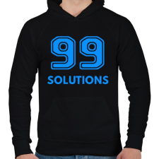 PRINTFASHION 99 SOLUTIONS - Férfi kapucnis pulóver - Fekete férfi pulóver, kardigán