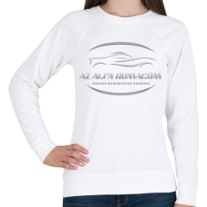 PRINTFASHION A alfa romeóm nélkül - Női pulóver - Fehér